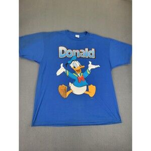 Vintage Donald Duck Shirt‎ Mens 2XL Disney Cartoon Tee Velva Sheen Made USA 90s
